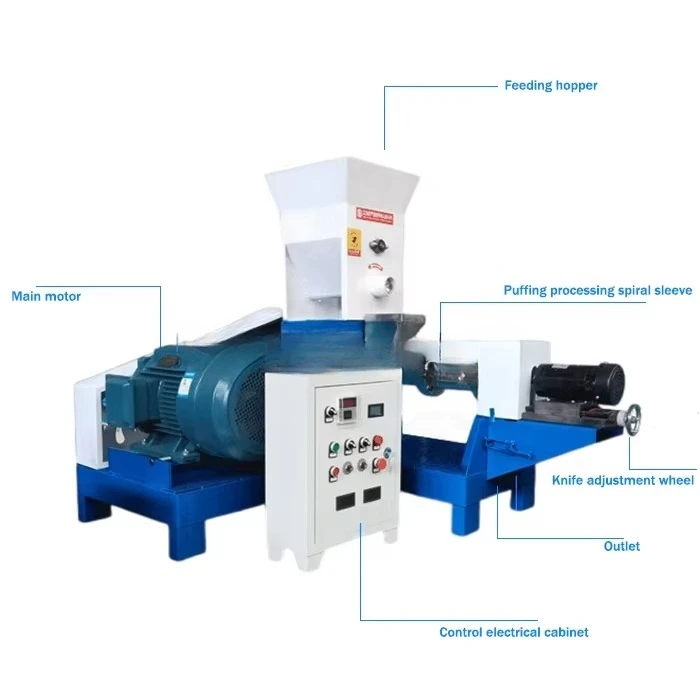 New Stainless Steel Automatic Pet Cat Kibble Animal Feed Making Extruder Production Line 2 Ton/Hour High Productivity Pellet