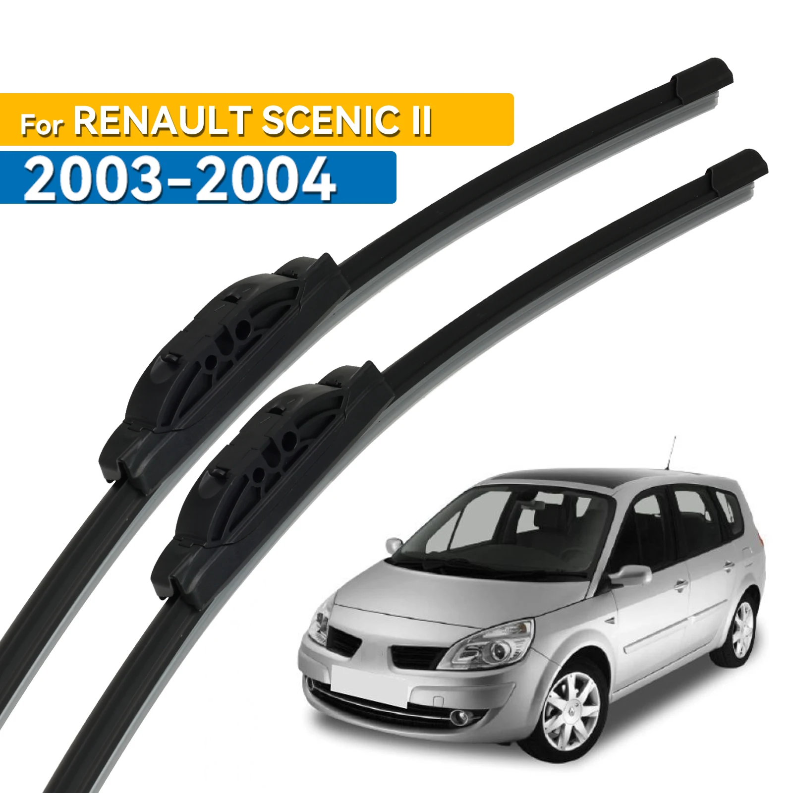 

Erick's Wiper Front Wiper Blades For Renault Scenic II Grand Scenic II 2 2003 2004 Windshield Windscreen Window Brushes 26"+21"