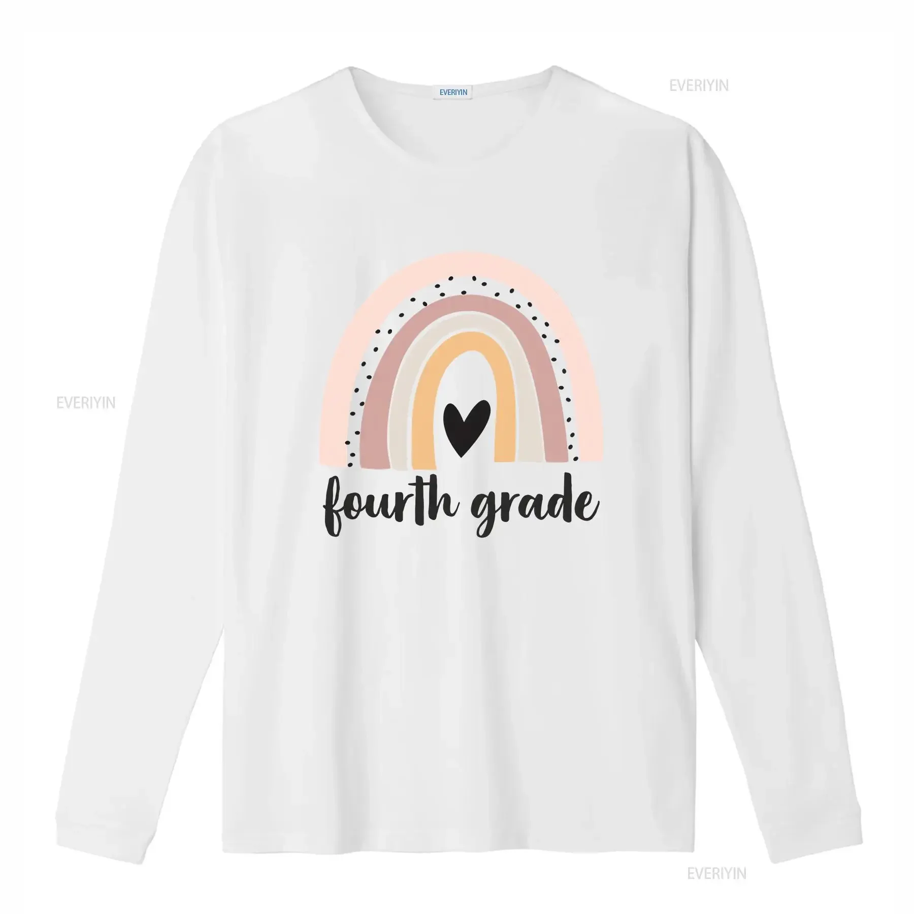 Fourth Grade T Shirt 4th Teacher First Day Of School Back To Rainbow vintage Washed fashion Top For Everyday Wear Casual