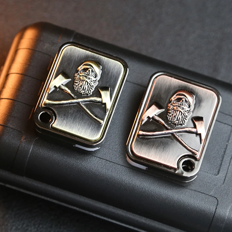 

Металлическая игрушка-слайдер с 3D черепом - карманное средство для снятия стресса EDC, тактильная игрушка с гладким боковым нажатием для тревоги СДВГ Фокус, игрушка Fidge