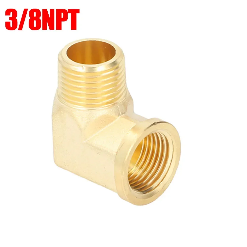Raccordo per tubo flessibile in ottone 1/8NPT 1/4NPT 3/8NPT 1/2NPT Raccordo per tubo a gomito in ottone da 90 gradi Accoppiatore connettore