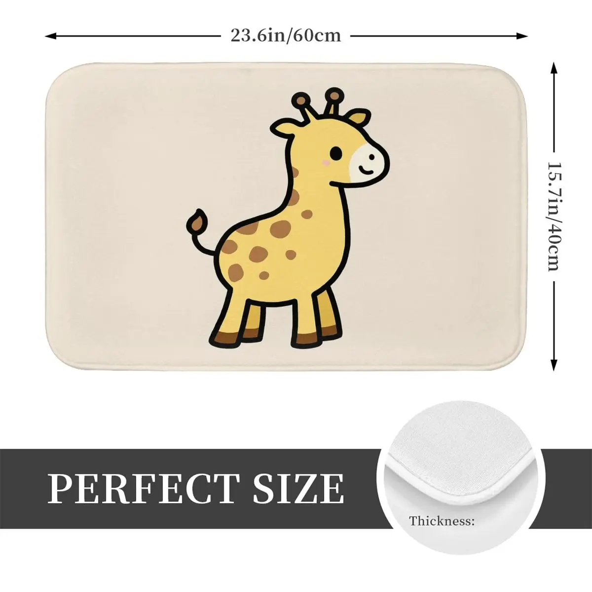Giraffe Doormat Kitchen Entrance Home Floor Mat Non-slip Carpet Rug for Bathroom Footpad Mats