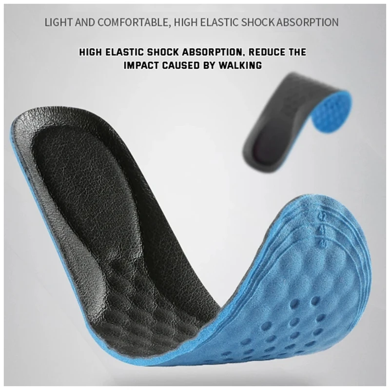 1Pair Leather Shoe Insoles for Feet Arch Support Orthopedic Insole Plantar Fasciitis Shoe Pads Shock-absorbing Cowhide Shoe Sole