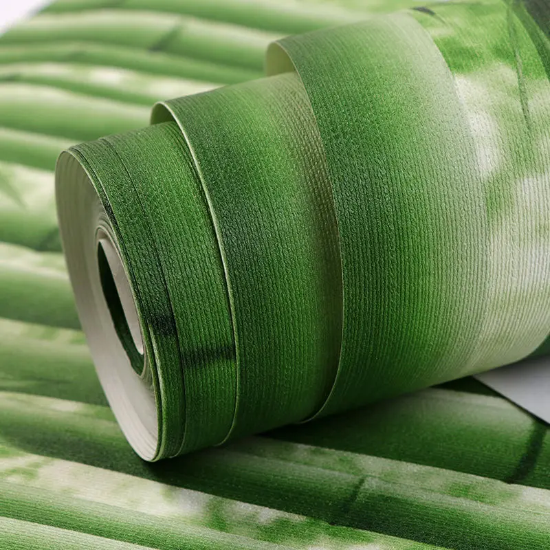 Imagem -02 - Green Bamboo Forest Wallpaper para Bar Papel de Parede Impermeável Chá Retro Japonês Restaurante Chinês 3d