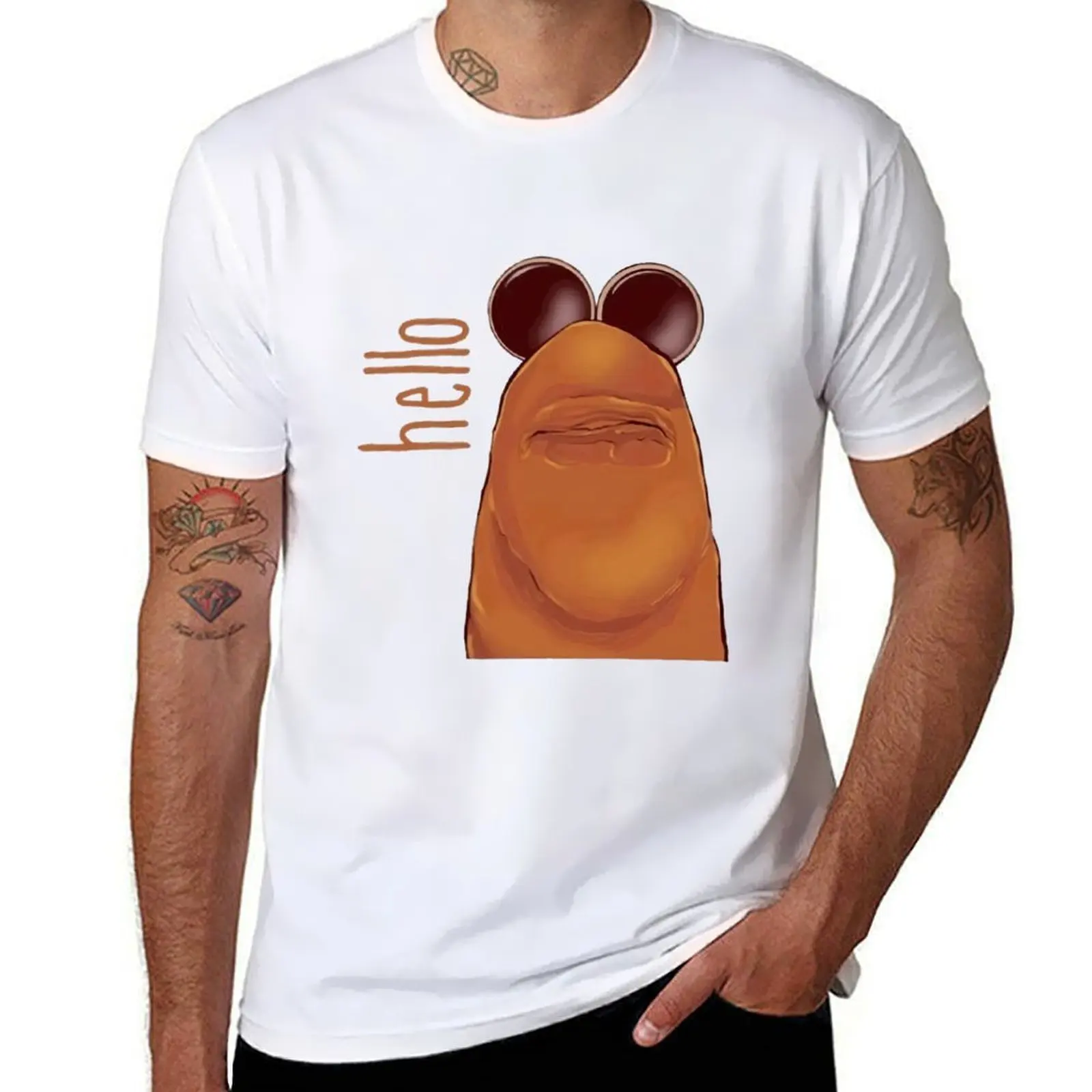 

Hello Marcus the Worm T-Shirt t shirts for man graphic vintage man t shirts cotton T-Shirt