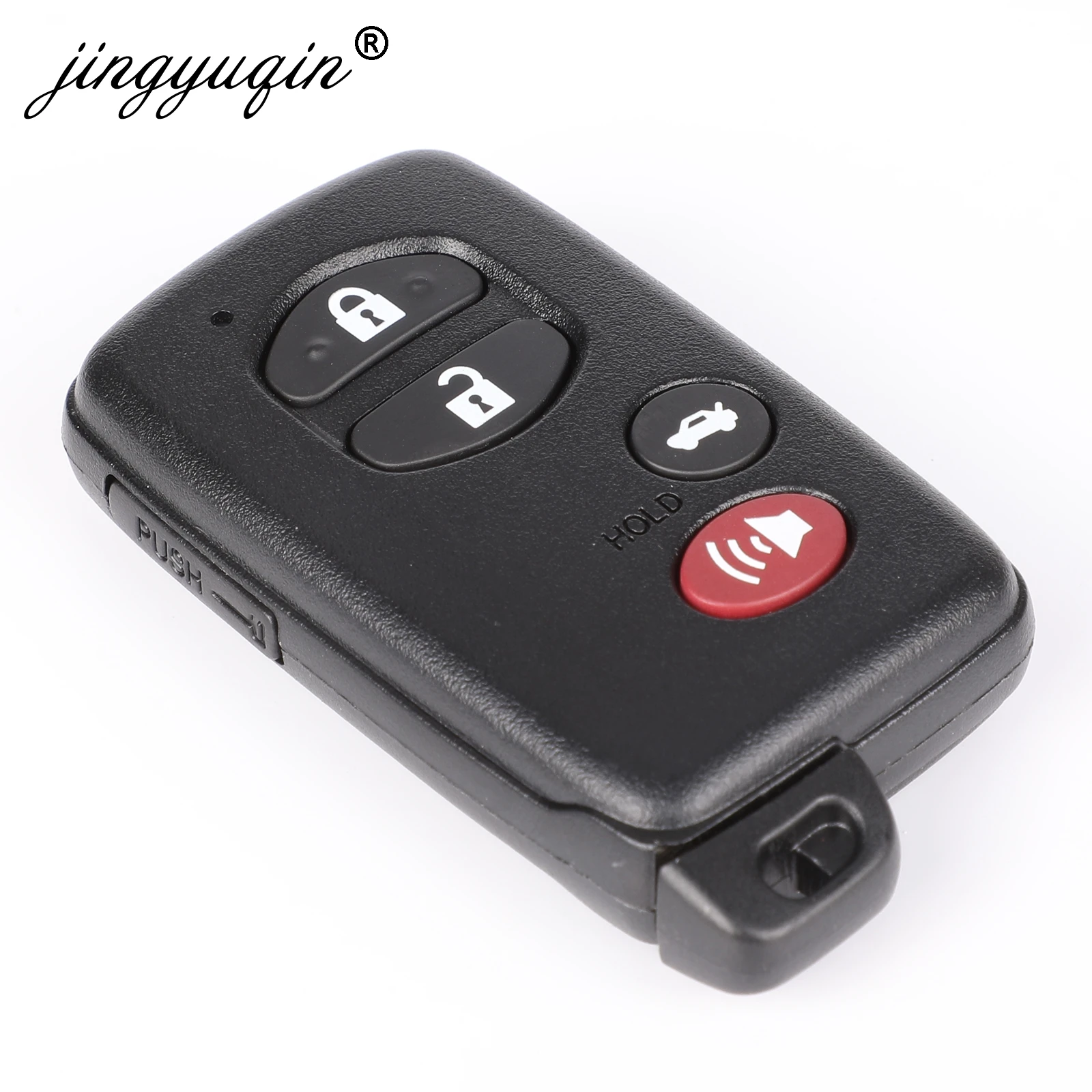 jingyuqin 3/4 Buttons Key Shell For TOYOTA AURION AVALON LANDCRUISER CAMRY HIGHLANDER RAV4 SMART Key Remote Key Case