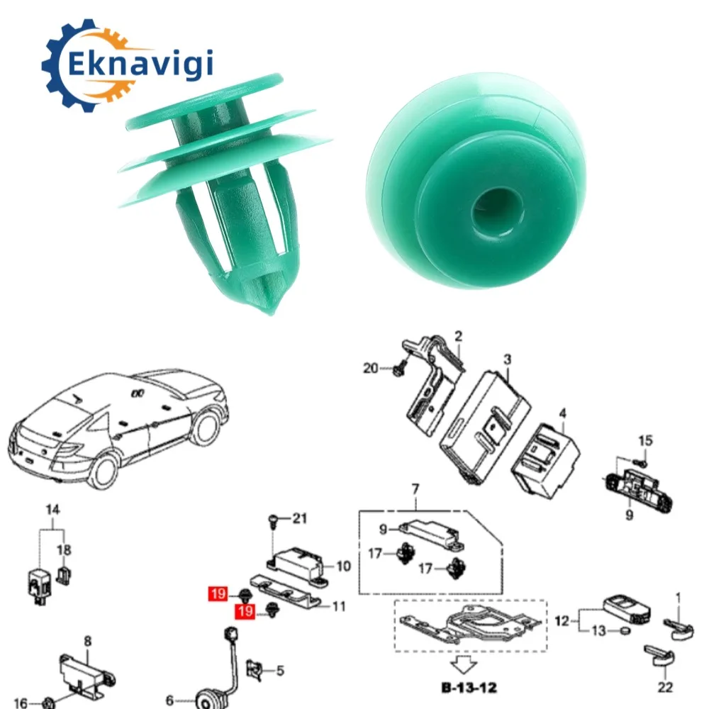 20 pezzi OE #   91560-SZW-003 Compatibile Con Per Honda Odyssey CR-Z Civic CR-V HR-V Crosstour Accord Pilot Fit Pannello Porta Trim Clip