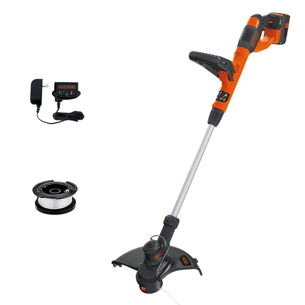 40V Max Lithium Ion Battery String Trimmer Edger Kit High-Torque Power Drive AFS Conversion Lightweight Orange 13