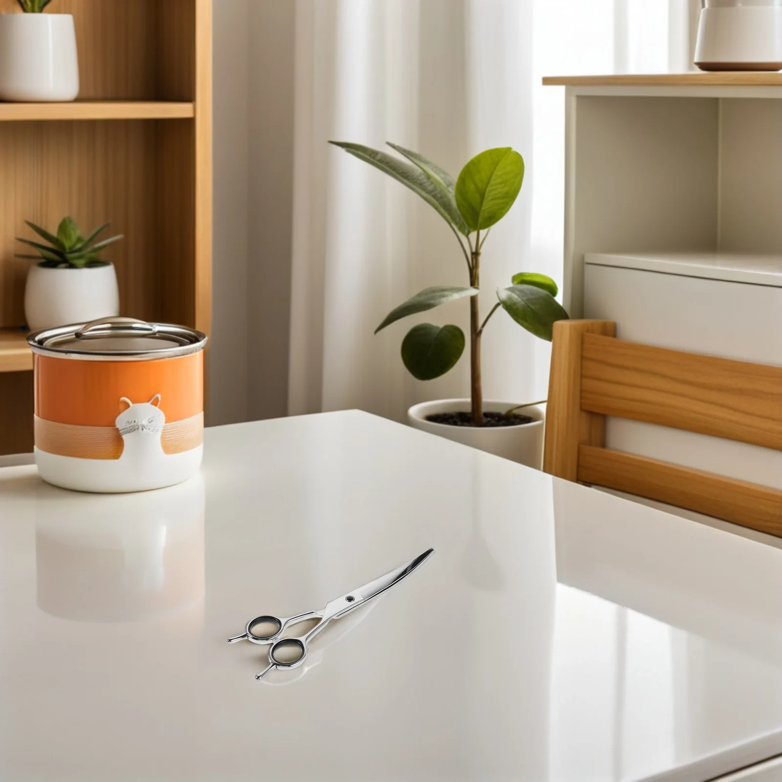 

7-Inch Curved Stainless Steel Pet Grooming Scissors Professional Dog Cat Hair Cutting Shears Salon Home Pet Grooming Scissor