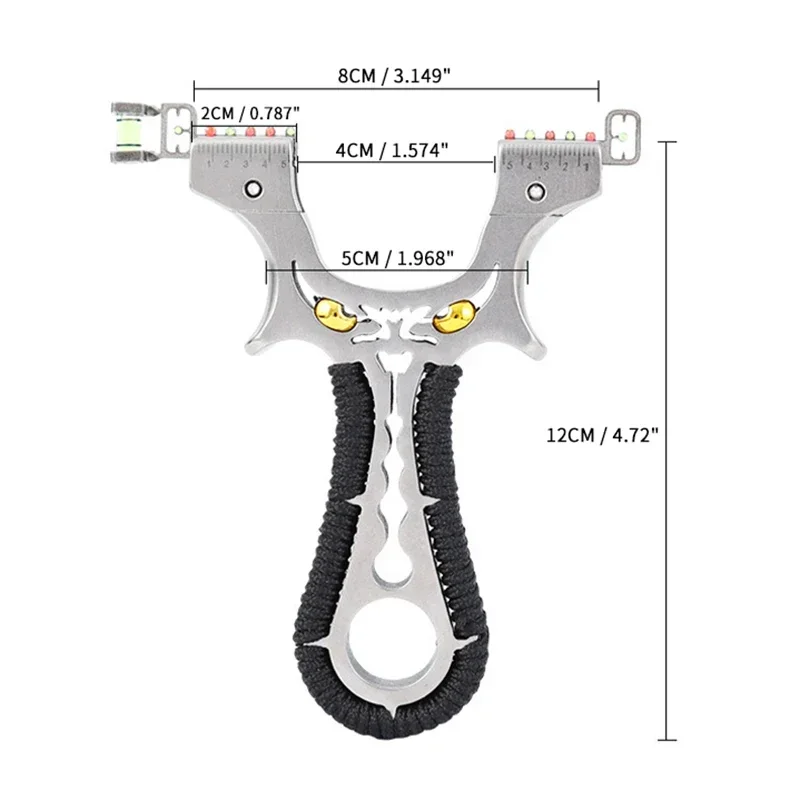 Wildness Wrap Handle Stainless Steel Slingshot Outdoor Sport Hunting Self Defense Catapult Big Powerful Survival Slingshot