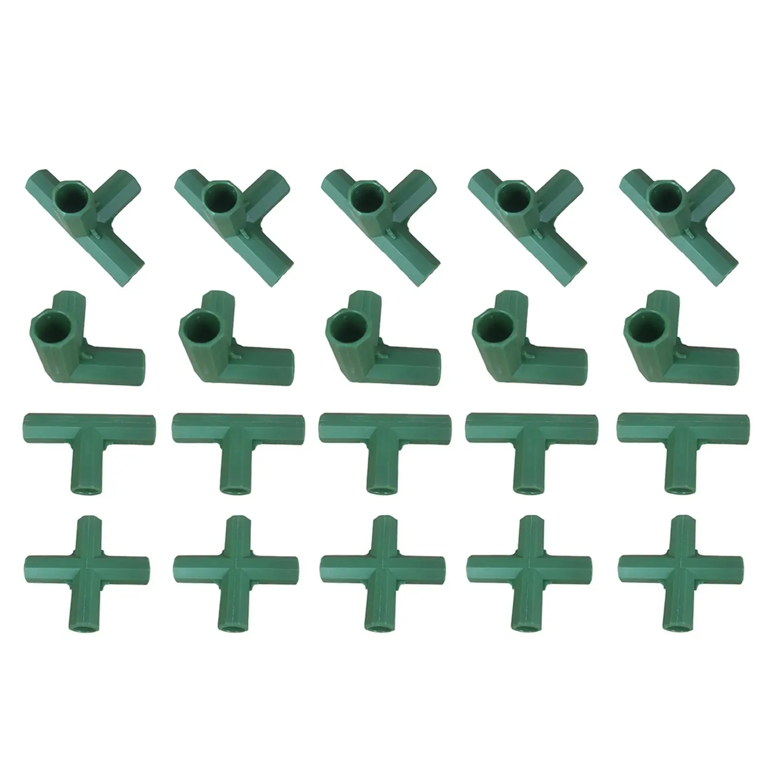 Set of 20 Greenhouse Building Fittings Frame Connectors for Flower Stands Greenhouse Bracket Gardening Awning Joints