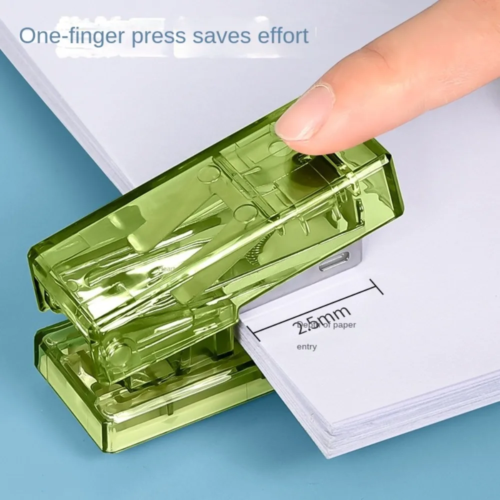 Mini Mini Stapler with 1000 Staples Multifunction Office Binding Tools Transparent Portable Paper Binder Set Paper Binding