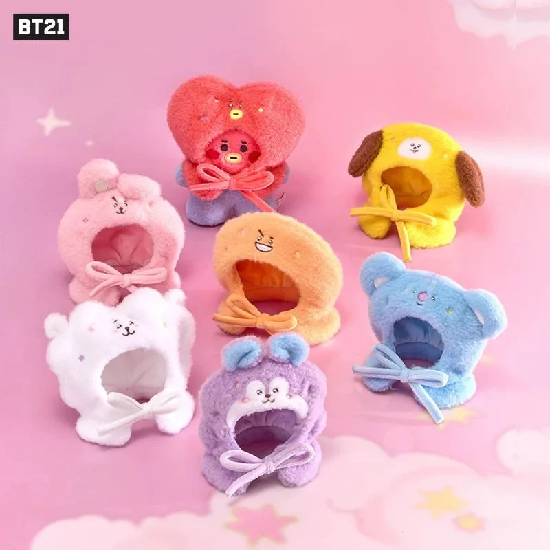 جديد BT21 سلسلة السفر تاتا تشيمي الكرتون سحب دمية الملابس غطاء رأس لتقوم بها بنفسك كويا هزاز أفخم دمية الديكور هدية عيد ميلاد