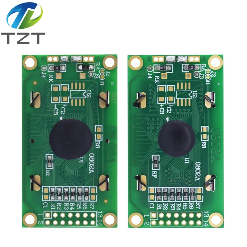 TZT 8 x 2 Modulo LCD 0802 Schermo di visualizzazione caratteri Blu/Giallo Verde per Arduino