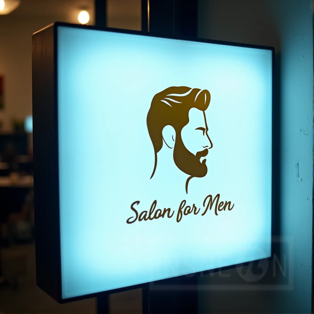 Tanda Kotak Lampu Bisnis Kustom Etalase Luar Ruangan LED Papan Nama Akrilik Menyala Tanda Toko Dua Sisi Tahan Air