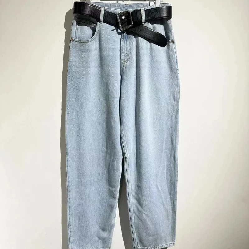 

2024ss W Vintage Washed Straight Jeans Casual Trousers Streetwear Sweatpants Traf Men's Clothing Y2k Clothes High Street