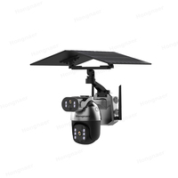 Hongnaer 8MP Dual Lens Solar Powered Wireless Surveillance PTZ IP Camera ICam+ Ubox 4K WiFi Outdoor Security CCTV Solar Camera