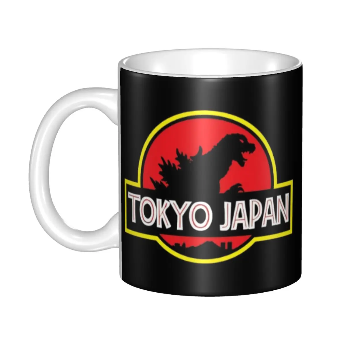 DIY Jurassic Park Logo Dinosaur Sci-fi Adventure Movie Ceramic Mug Custom Coffee Cup Creative Present