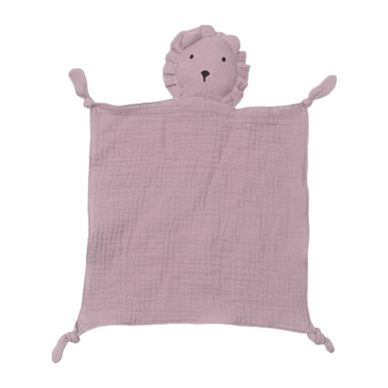 

J15U Baby Soothe Blanket Lion for Doll Appease Towel Comfort Sleeping Cuddling Toy Soft Gauze Bibs Teether Burp Cloth Gi