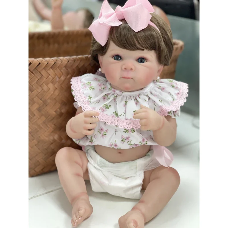 48CM Full Vinyl Silicone Body Reborn Doll Bettie Sweet Newborn Baby Girl Dolls Multi-layers Painting 3D Skin with Visible Veins