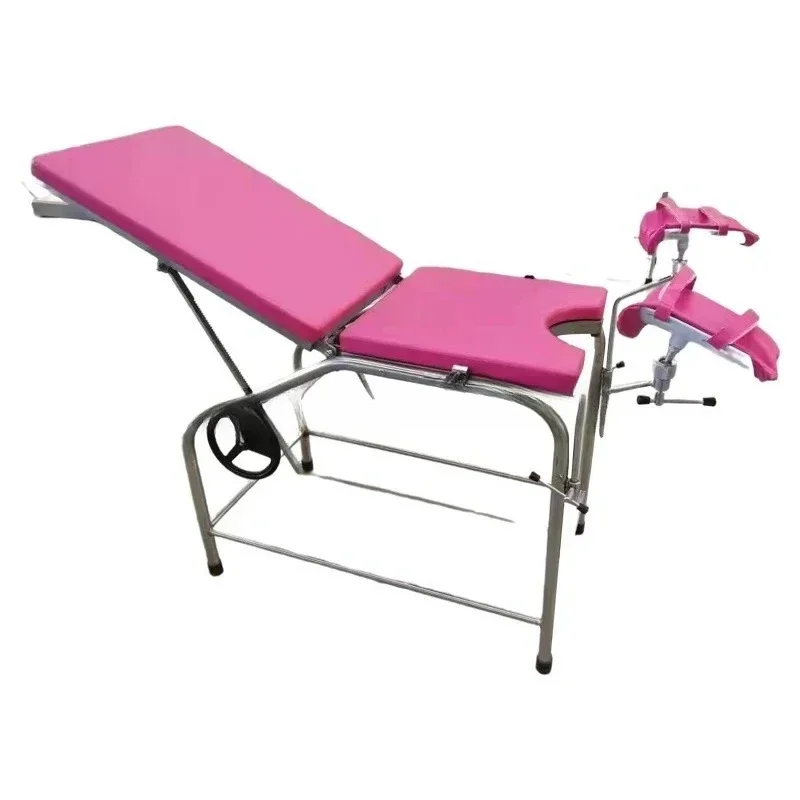 Clinic Patient Examination Table Beds Stainless Steel Adjustable Examination  Hospital Bed Furniture Equipment