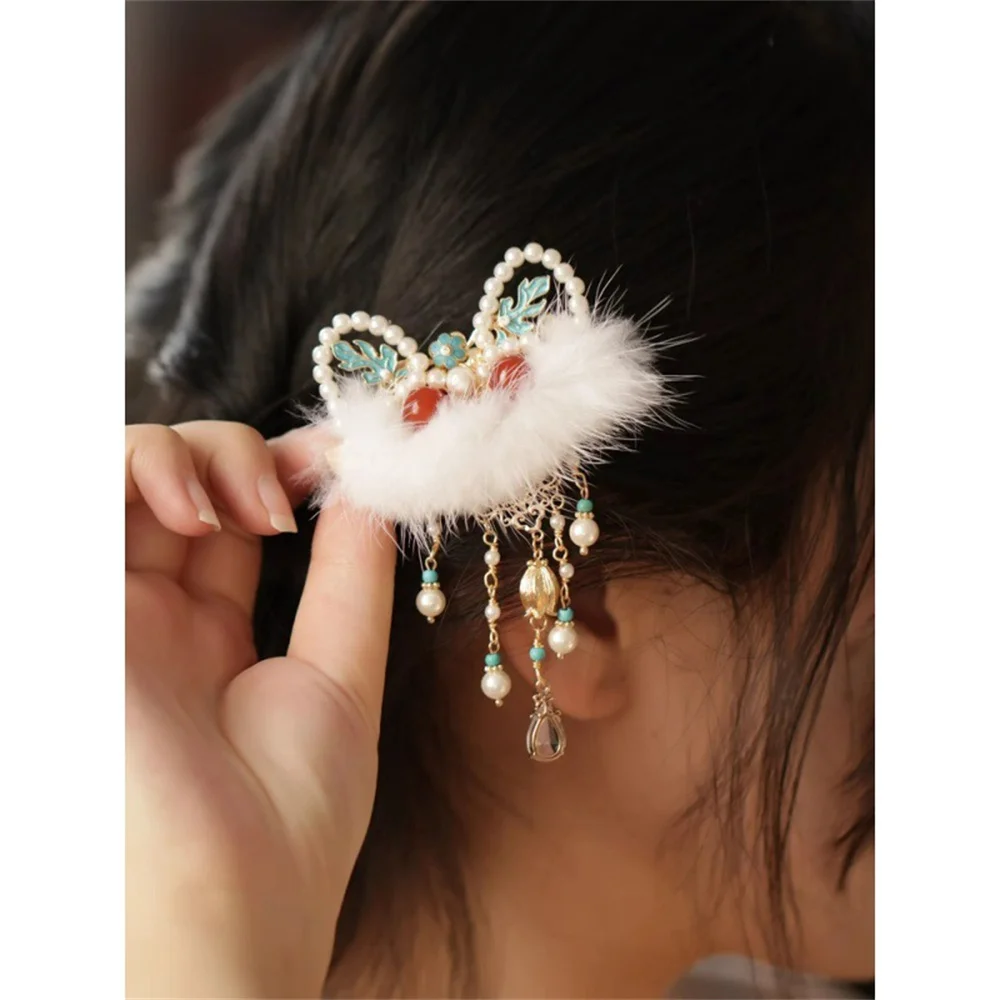 Classic Hair Accessories Tassel Cny Hanfu Lovers Duckbill Clip Fashion Accessories Popular Designs Cute Hairpin Luxurious Lovely