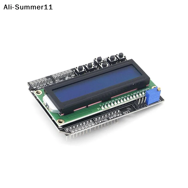 【Wp】1602 LCD Keypad Shield LCD1602 LCD 1602 Module Display For ATMEGA328 ATMEGA2560 Raspberry Pi Blue Screen