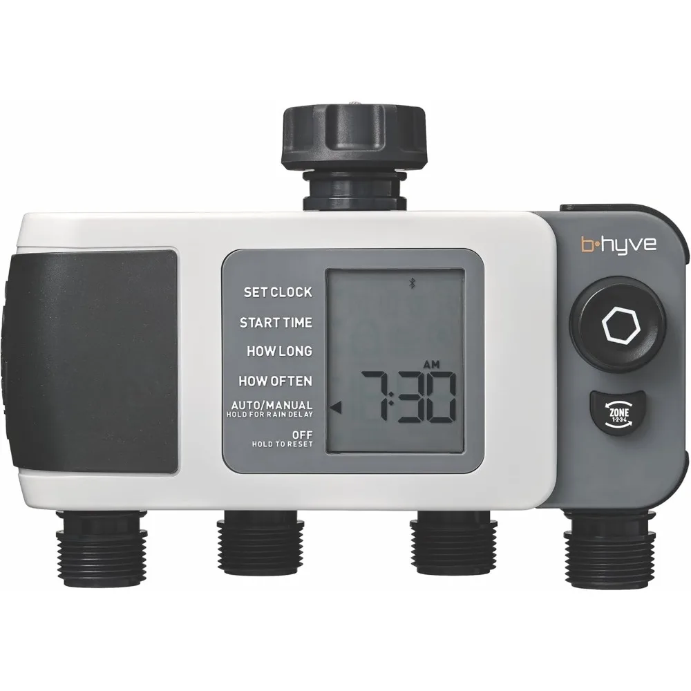 

24634 B-hyve XD 4-Port Smart Hose Watering Timer Program the XD wirelessly via Wi-Fi or locally through Bluetooth