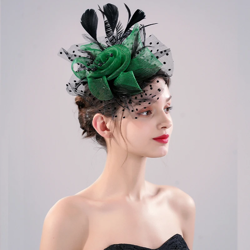 Épingle à cheveux de chapeau de décoration de fleur de mode exquise pour des femmes, voile de fête de mariage, couleur de manque