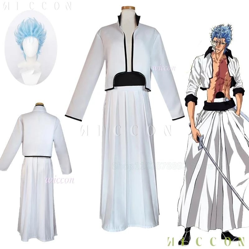bleach-グリムジョウ・イェーガージャクス-アニメ-コスプレ衣装-ウィッグ-アニメコスプレ-ハロウィンパーティー用-ブリーチ-ウルキオラ・シファー-コスプレスーツ