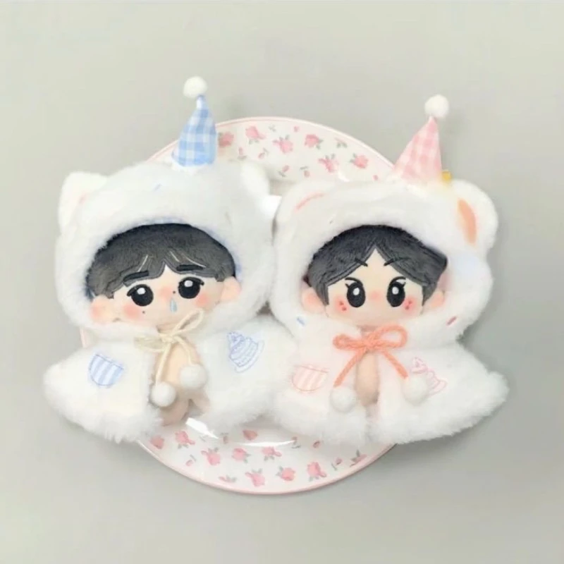 New Cotton Doll Birthday Cloak Big Head and Tie So Cute and Cute Suitable for Labubu Decoration Clothing and Accessories