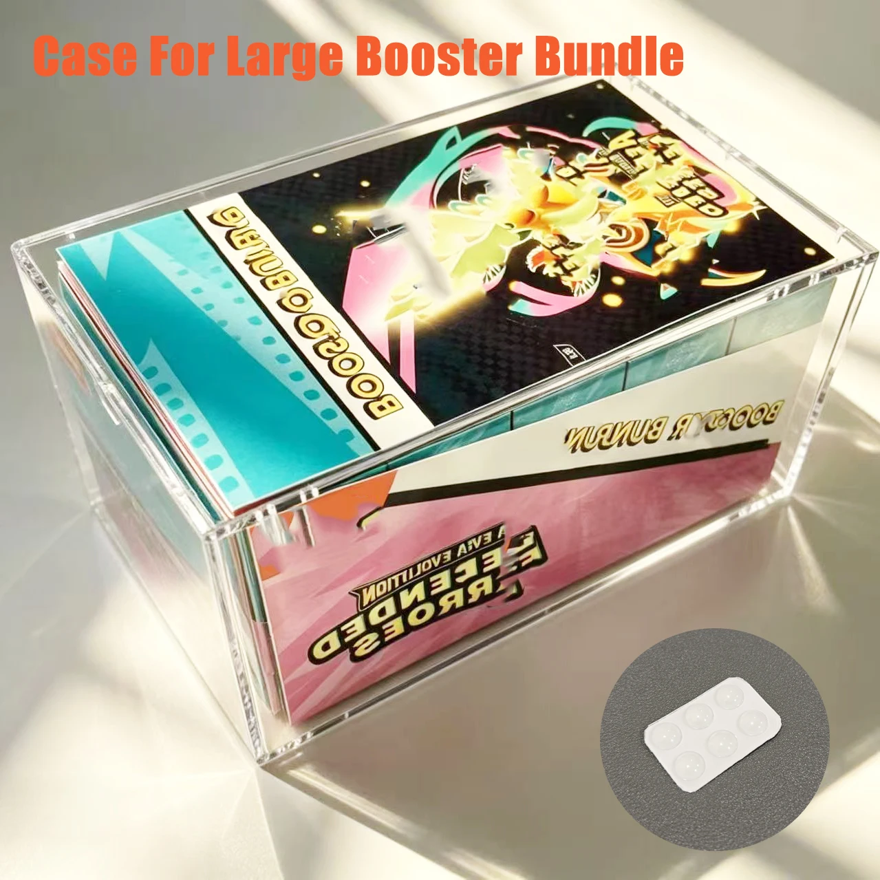 Boîte de présentation en acrylique pour PTC Ascende Hero Large Booster Bundle, boîte de rangement magnétique transparente POKE