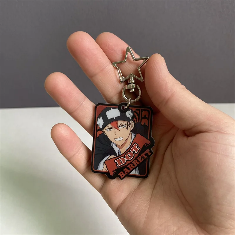 Anime Mashle Magic and Muscles Mash Burnedead Lance Cosplay Keychains Acrylic Keyrings Key Chain Bag Pendant Accessories Prop