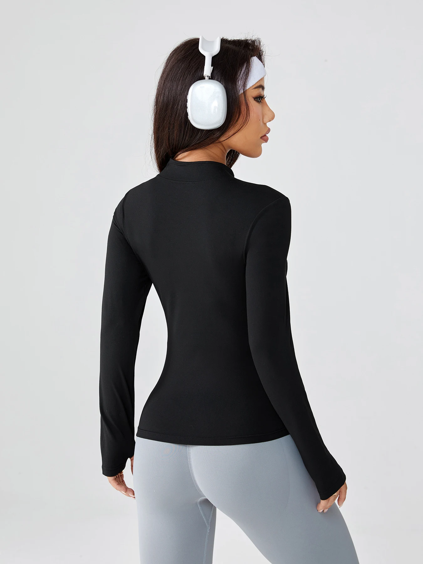 Women's Spring & Autumn Slim-Fit Quick-Dry Zippered Yoga Jacket