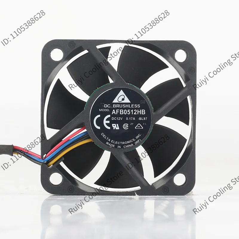 Delta 24V 48V DC12V 0.17A AC EC 5015 50X50X15MM 5CM Double Ball Four-wire PWM Speed Regulation Silent AFB0512HB-8L97 Cooling Fan