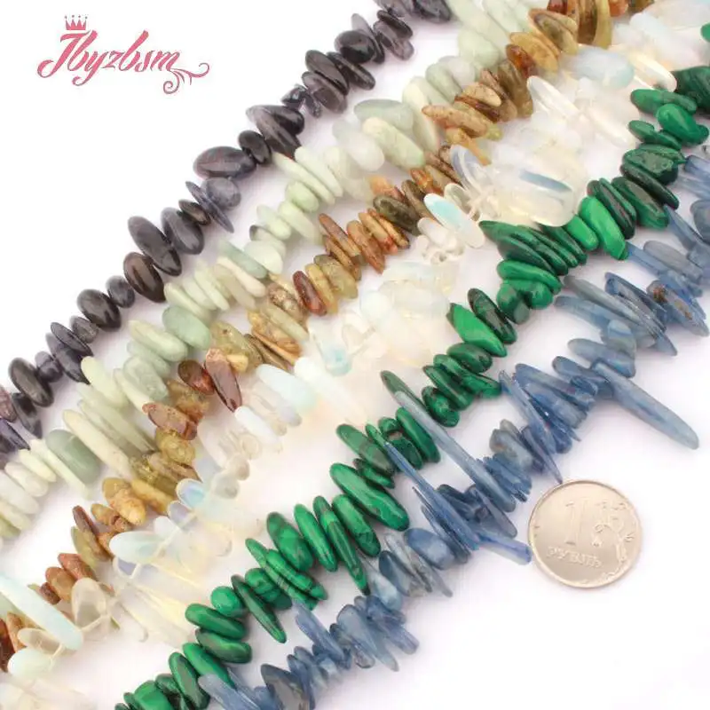 8-12x13-16mm Natural Kyanite Cordierite Aagte Opal Ametrine Stick Irregular Spacer Stone Beads For Necklace Jewelry Strand 15\