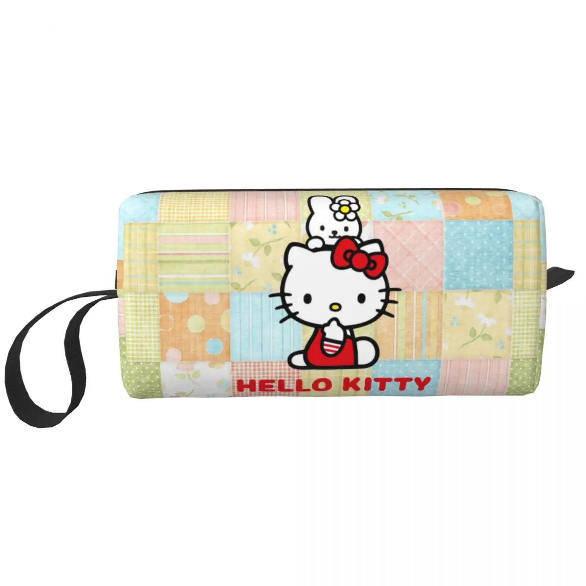 Kawaii Sanrio HelloKitty Cartoon Makeup Bag Pouch Zipper Cosmetic Bag Travel Toiletry Bag Organizer Storage Purse Large Capacity