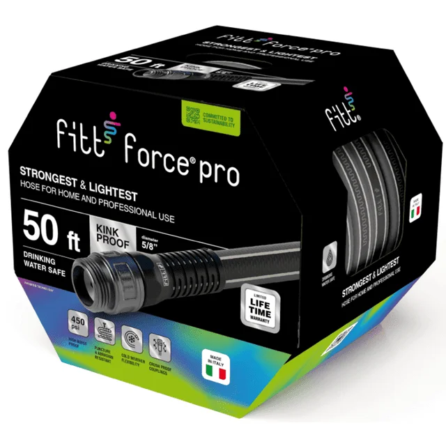 

FITT Force Pro 5/8" x 50' Commercial Grade Black Garden Hose
