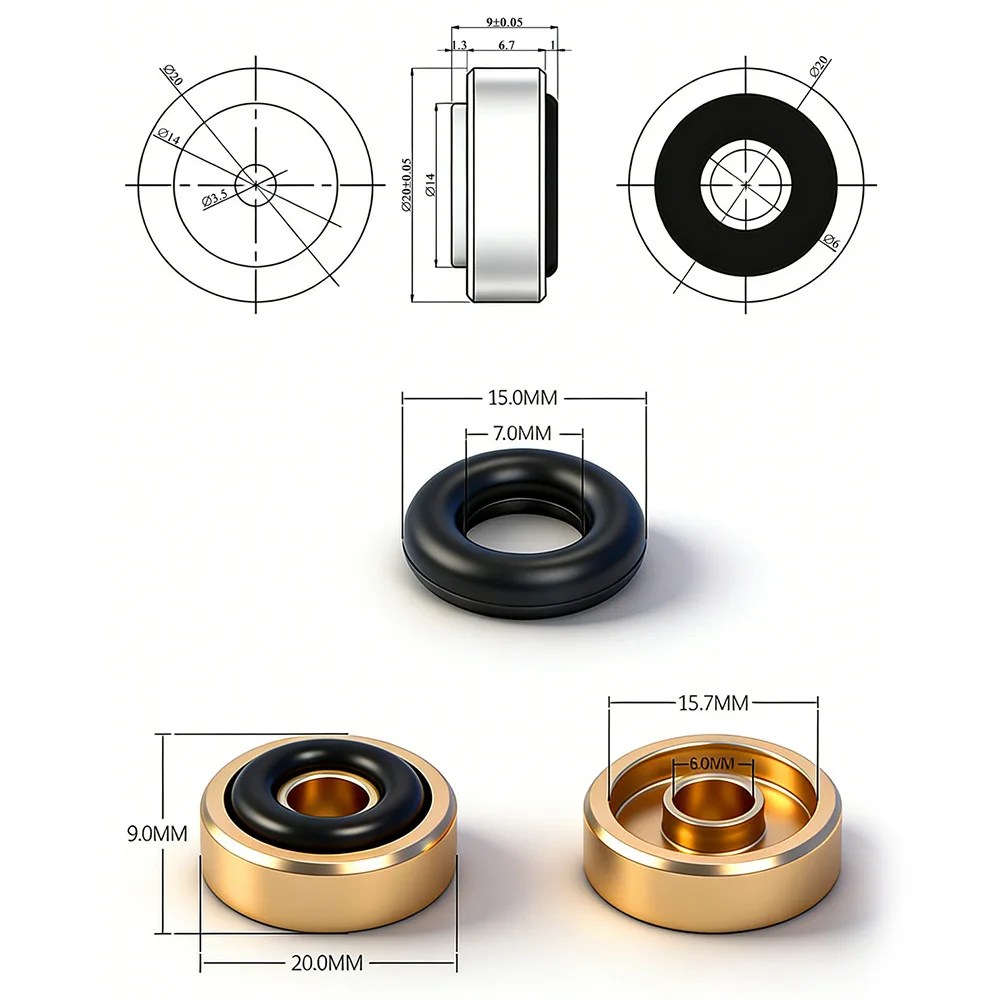 Slip Shock Absorbers Speaker Feet Pads -slip Bottom Shock-absorbing Pads Compact Design Home Audio Setup  Slip