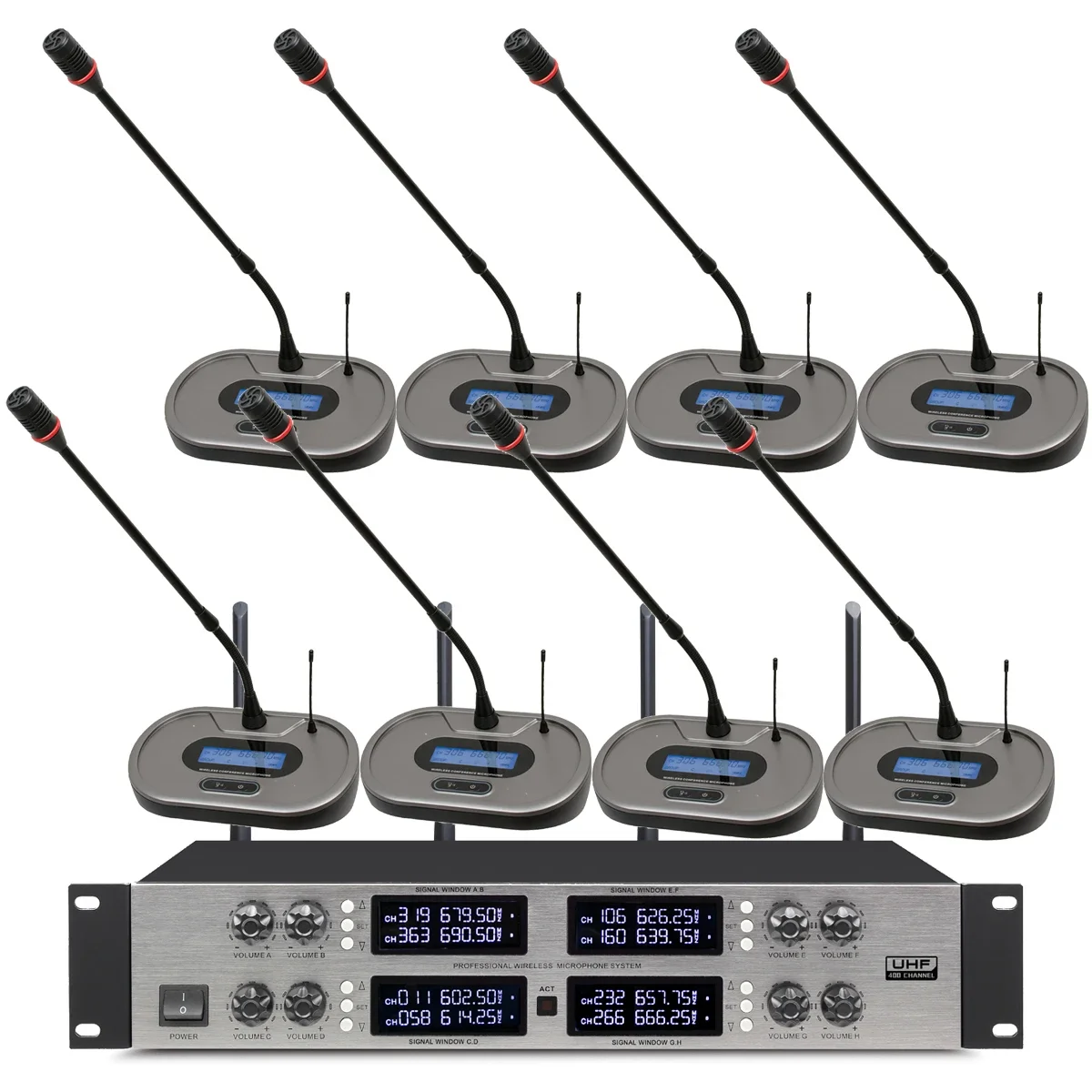 Top MiCWL CCS-900 8WD Digital Wireless Microphone 8 Cardioid Handheld Desktop Gooseneck Signal Stabilization 400 Channel