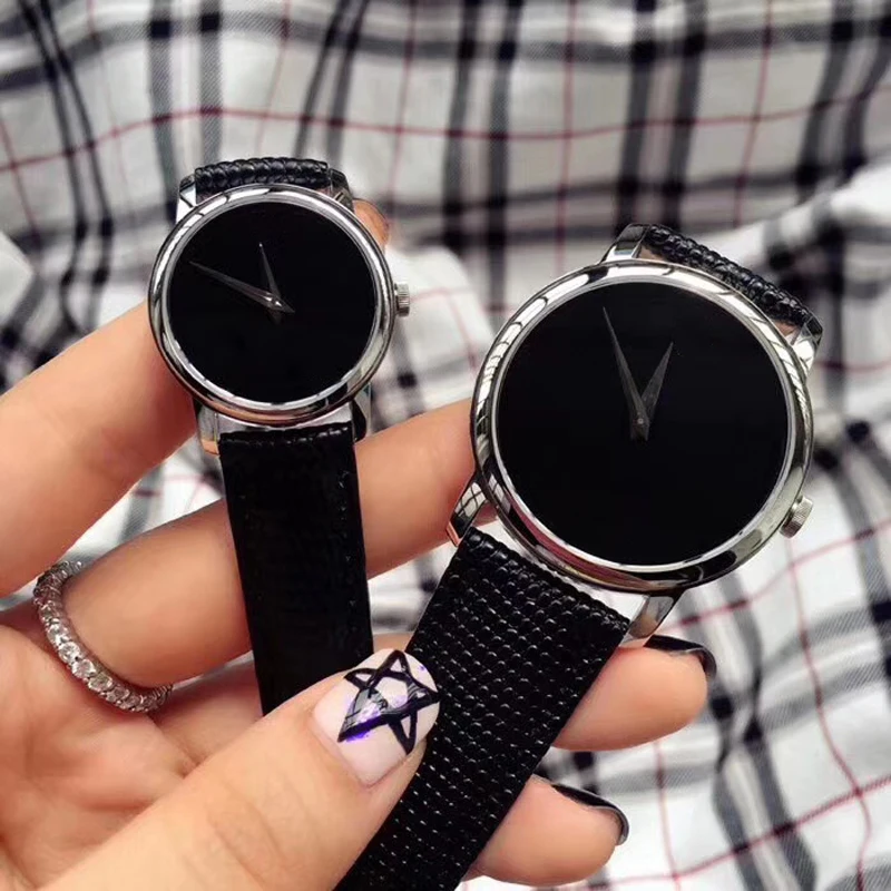 Fashion Brand Wrist Watches Man Woman Lover's 38mm 28mm Leather Strap Quartz Luxury Clock MV5