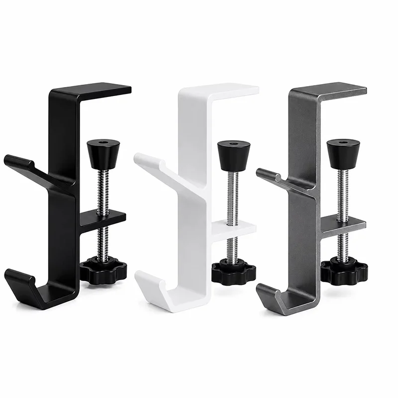 Punch-Free Adjustable Headphone Hook Desk Edge Hook Gaming Headset Desk Hanger Backpack Storage Hanging Hook Home School Holder