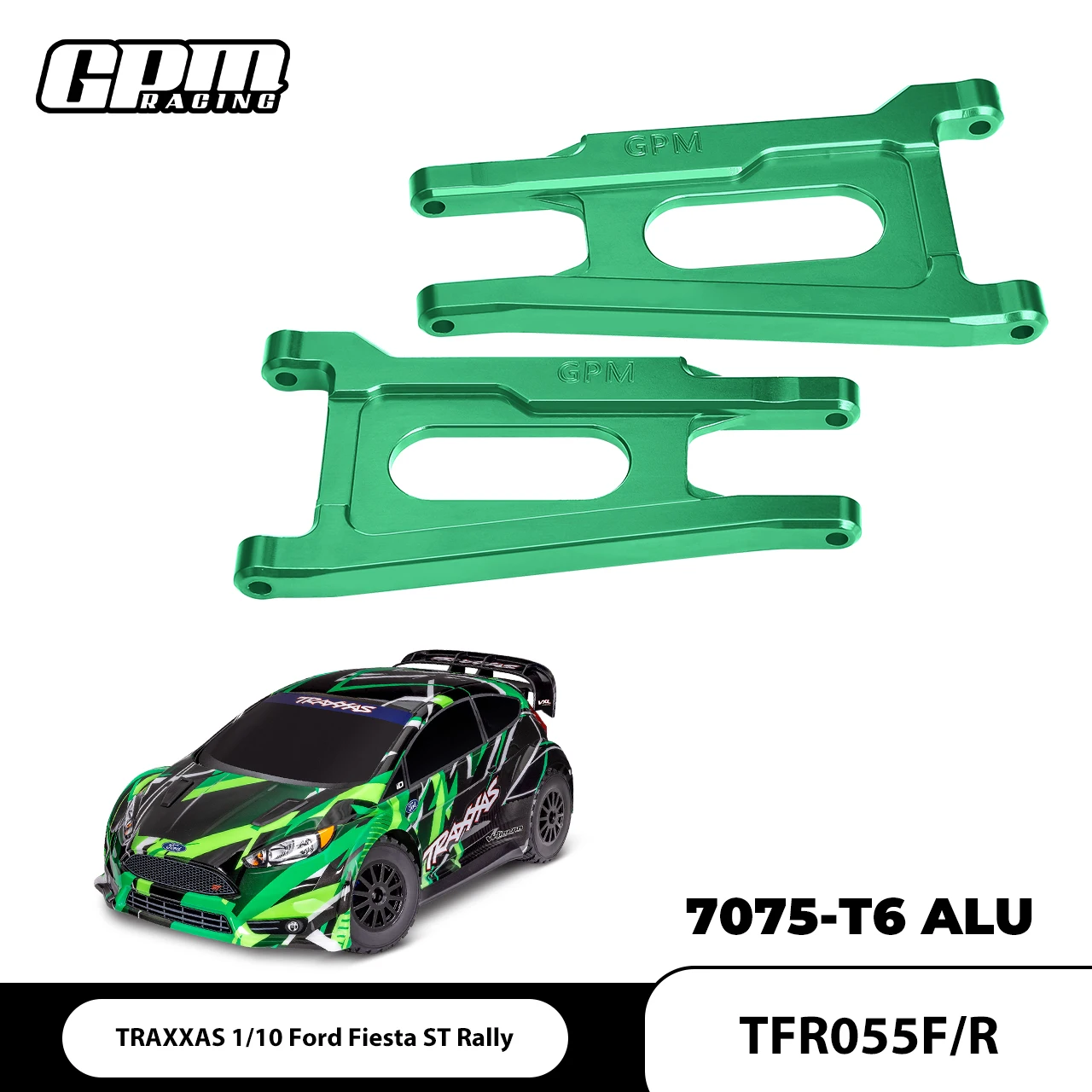 GPM 7075-T6 แขนช่วงล่างอัลลอยด์ด้านหน้า/ด้านหลัง TRAXXAS 1/10 ฟอร์ด เฟียสต้า เอสที แรลลี่ 74276-4