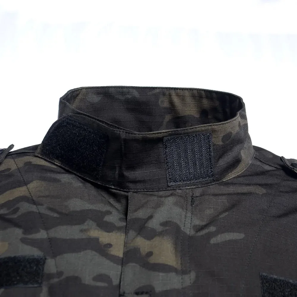 Uniforme tattica Multicam Abiti neri Attrezzatura da esterno da uomo Uniforme da caccia Softair Abbigliamento Uniformi militari Abbigliamento militare