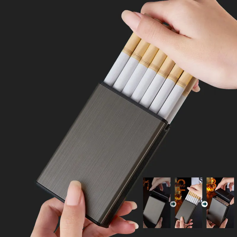 Portable Cigarette Case Hold 20pcs Cigarettes Pocket Storage Box Waterproof Anti-pressure Tobacco Holder Smoking Box Men\'s Gifts