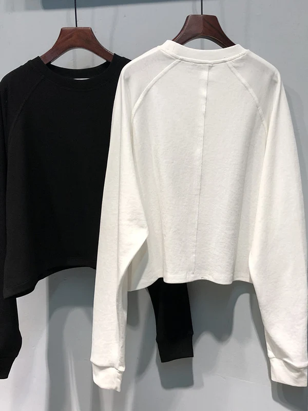 قميص بأكمام قصيرة وطويلة بأسلوب الأميرات حلو وجريء، ملابس داخلية فضفاضة وملابس خارجية، قمة الخريفية من ألياف الخيزران العضوية...