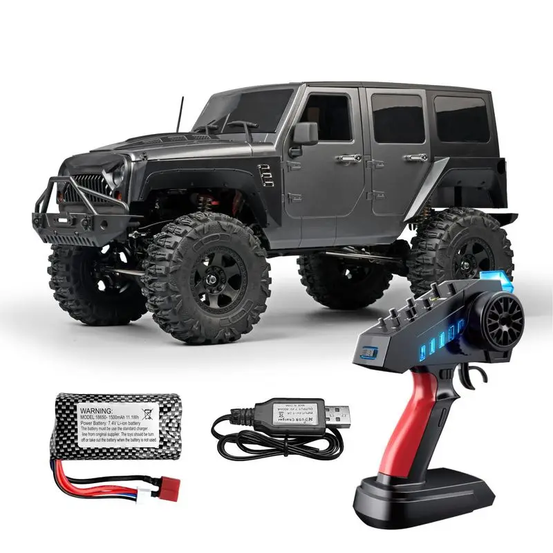 MN-222 Escala 1:10 2.4G 4WD RC Crawler All-Terrain Caminhão de controle remoto com luzes LED Brinquedo de veículo de escalada de alta velocidade para adultos