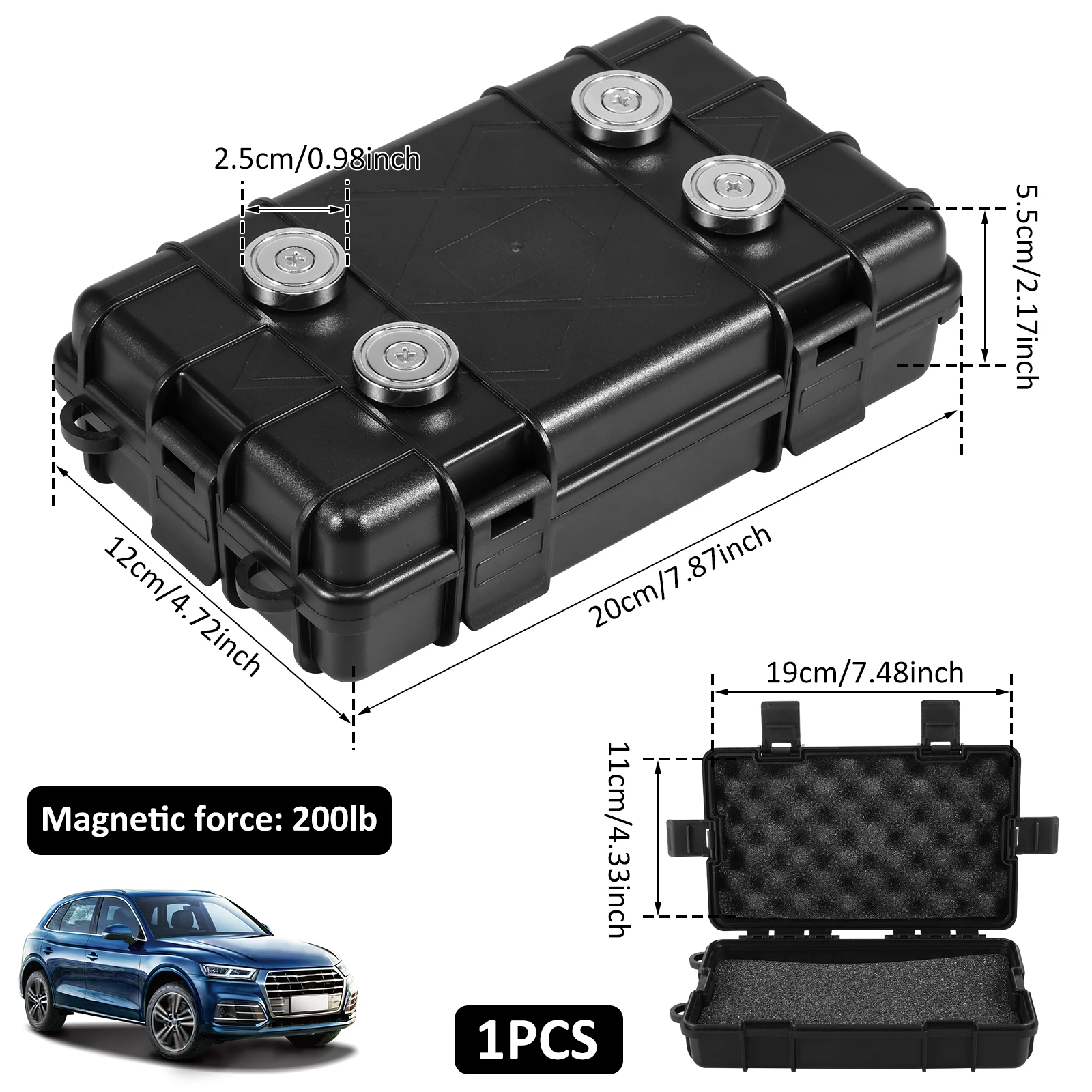 1-2Pcs Verbesserte Neue Magnetische Schlüssel Halter Wasserdicht Unter Auto Verstecken Schlüssel Box Rostfrei Schlüssel Hider Multifunktionale box für Ersatz Box