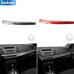 For Mitsubishi Lancer Evolution EVO X 2008-2015 Center Dashboard Trim Panel Cover Carbon Fiber Sticker Car Interior Accessories