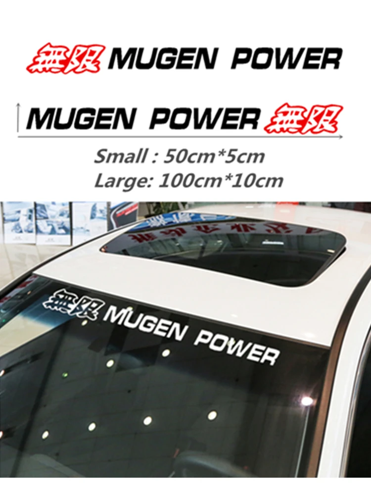 Car Stickers Mugen Power Sports Decoration For Honda Fit Civic CRV XRV Doors Window Windshield Auto Tuning Styling Vinyls D30